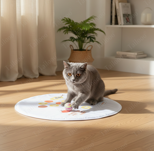 Interactive Self-Play Enclosed Electric Cat Hunting Ball Toy（Coin Snake White） Main Image