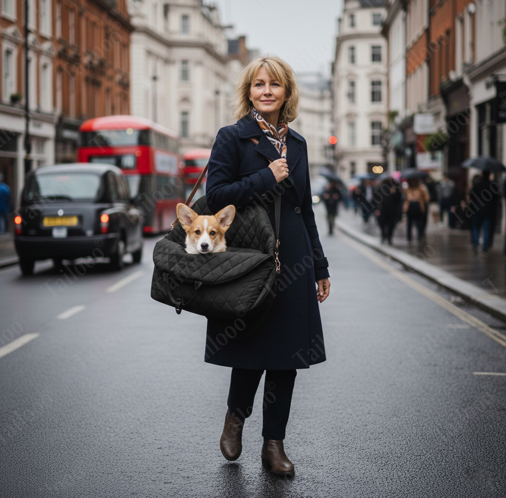 Durable 2in1 Premium Dog Carrier and Car Seat bag（Black）