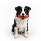 Red Corn-Shaped Natural Rubber Dog Chew Toy