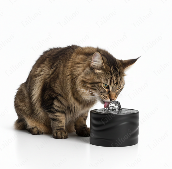 Automatic Ceramic Pet Water Fountain – Black Main Image