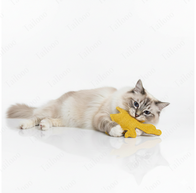 Eco-Friendly Natural Loofah Cat Toy – Roast Duck Main Image