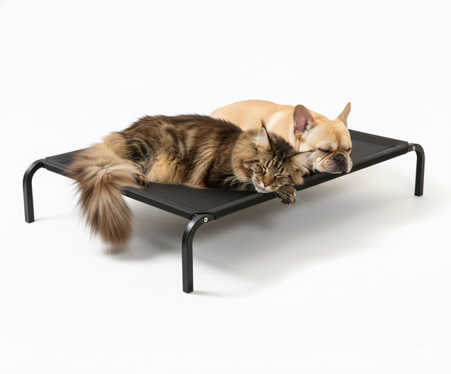 Elevated Outdoor Dog Bed - Waterproof Scratch-Resistant Pet Cot Main Image