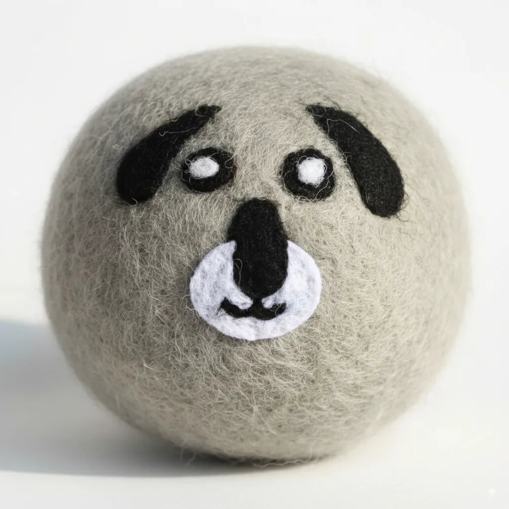Safe & Durable Play Balls Natural Wool Felt Balls for Cats & Dogs