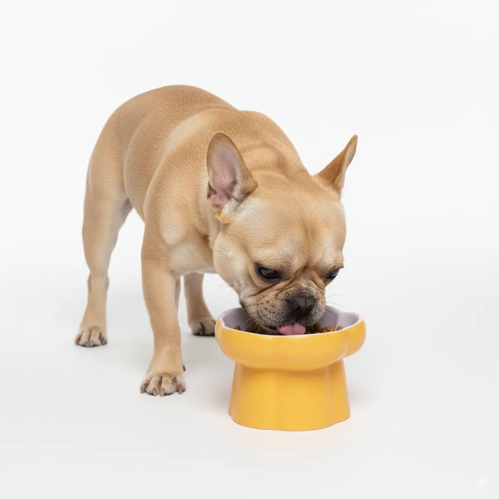 Ceramic Slow Feeder Pet Bowl – Blue