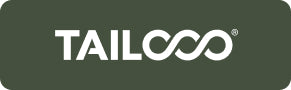 TAILO00 pet brand lgo badge in circle, registered trademark symbol for dog gear, harnesses, collars and outdoor pet supplies.