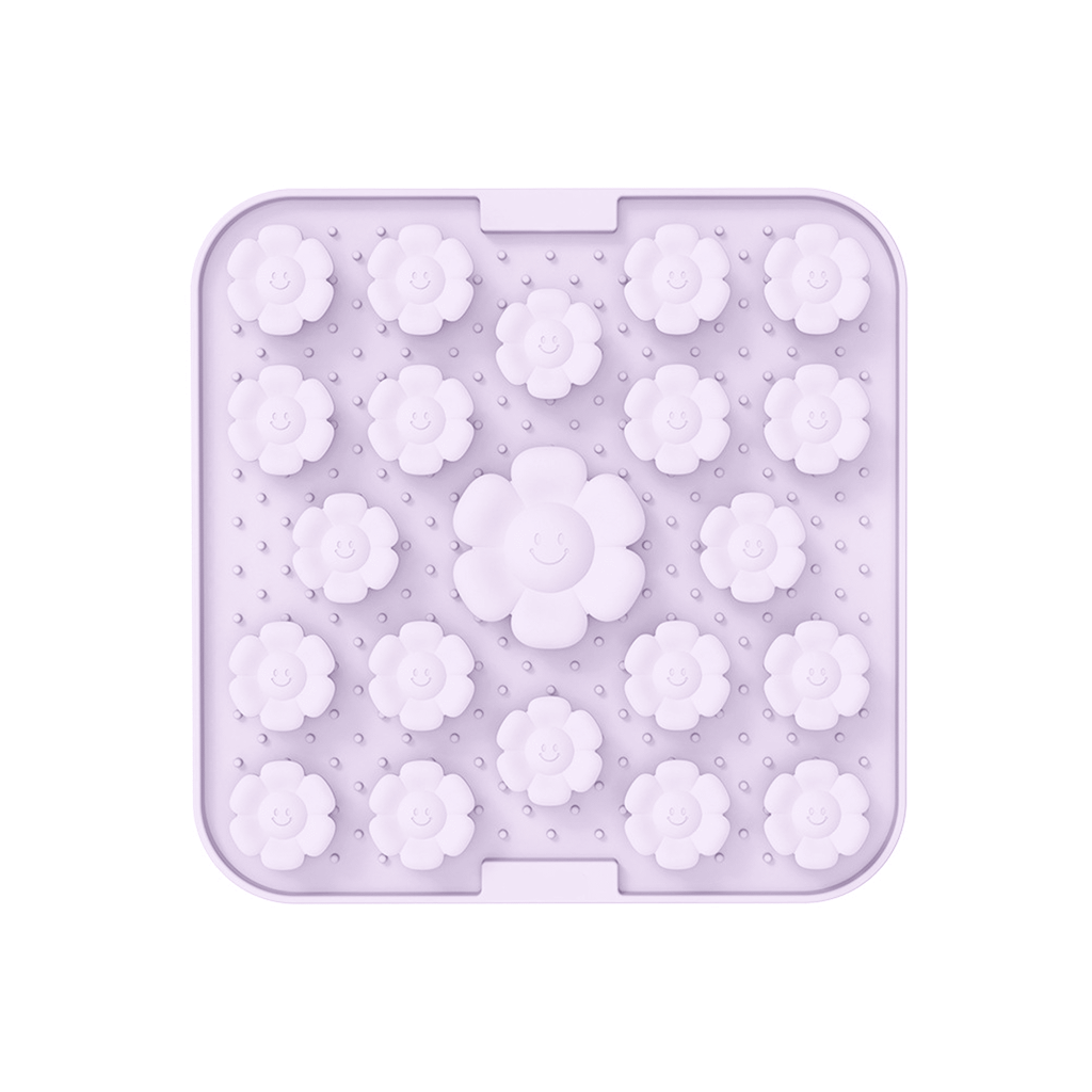 Flower-shaped silicone dog sniffing bowl