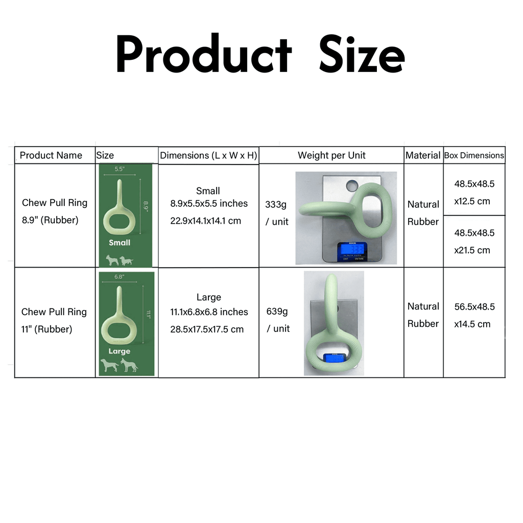 Natural Rubber Pull Ring Durable Chew Dog Toy