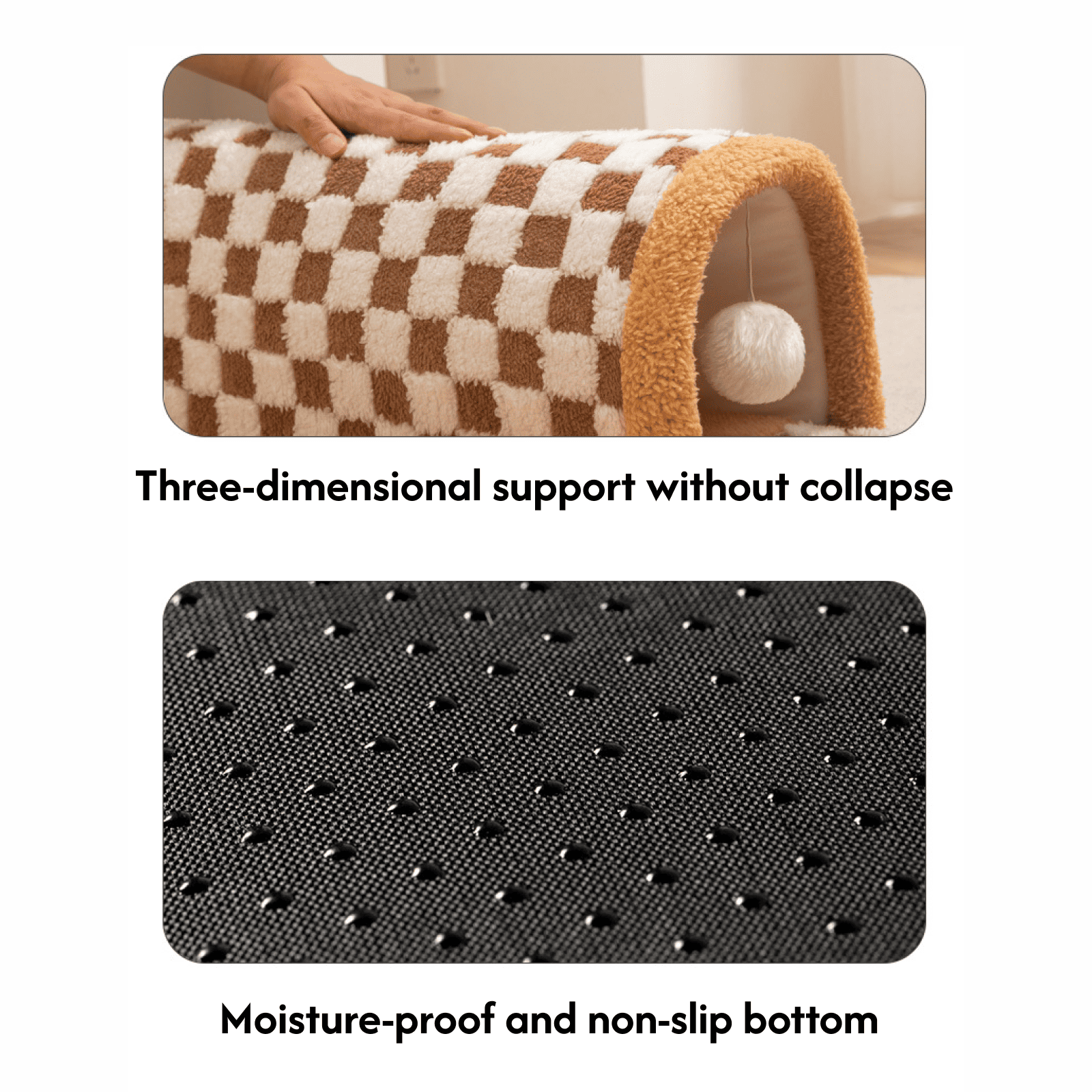 Washable & CozyAll-Season Cat Tunnel Bed