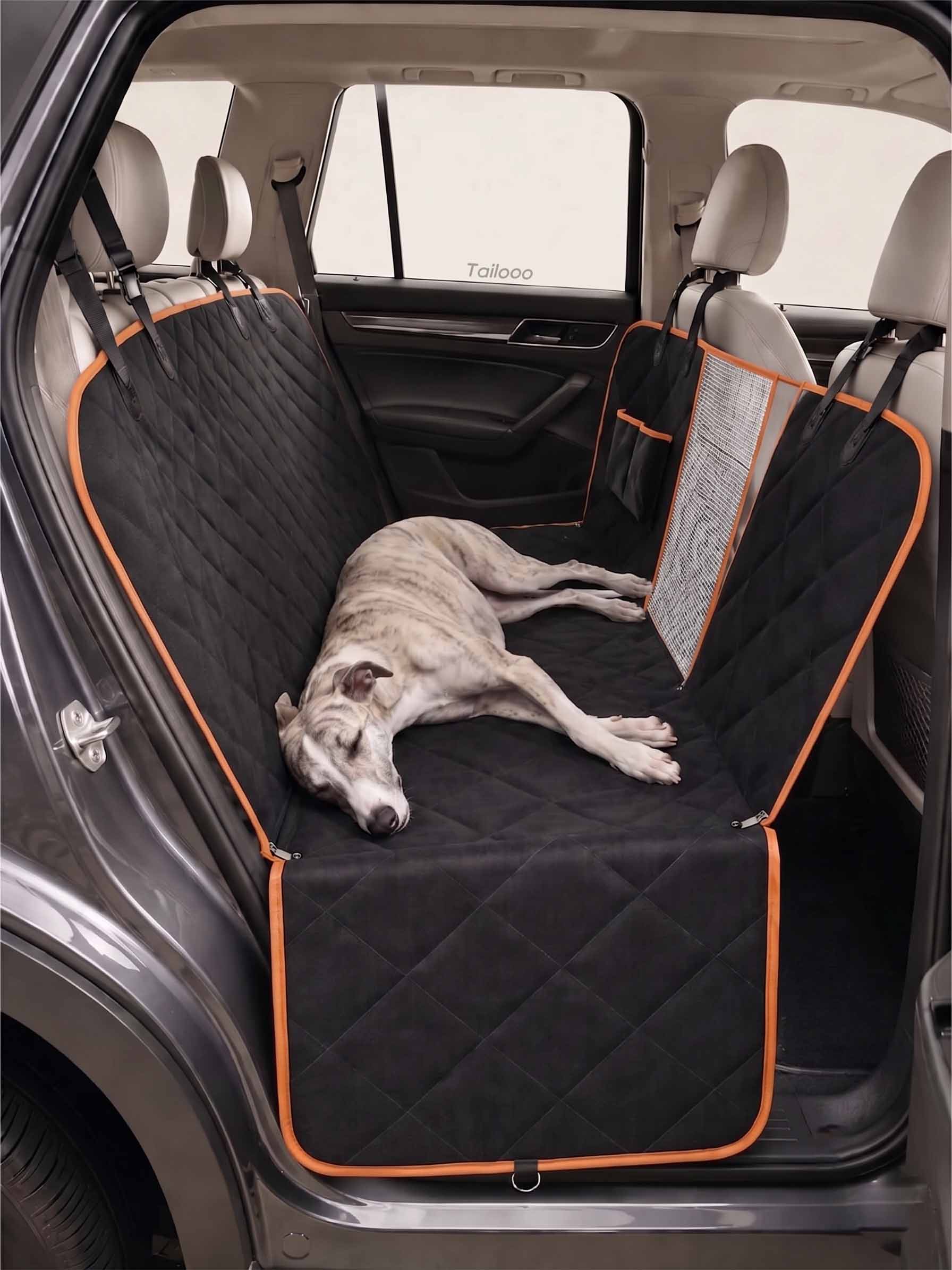 Seat Extender for Dogs adds extra back seat space for road trips so dogs can lie down stretch out and enjoy a more comfortable ride
