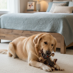 Durable Natural Rubber Dog Chew Toy with Rope