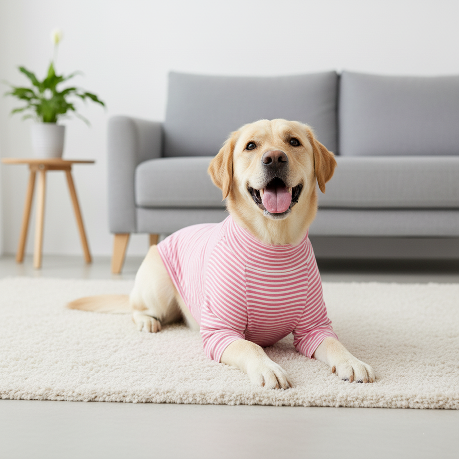 Striped Pet Turtleneck Outfit – Soft Everyday Wear for Dogs & Cats,  Pink/White