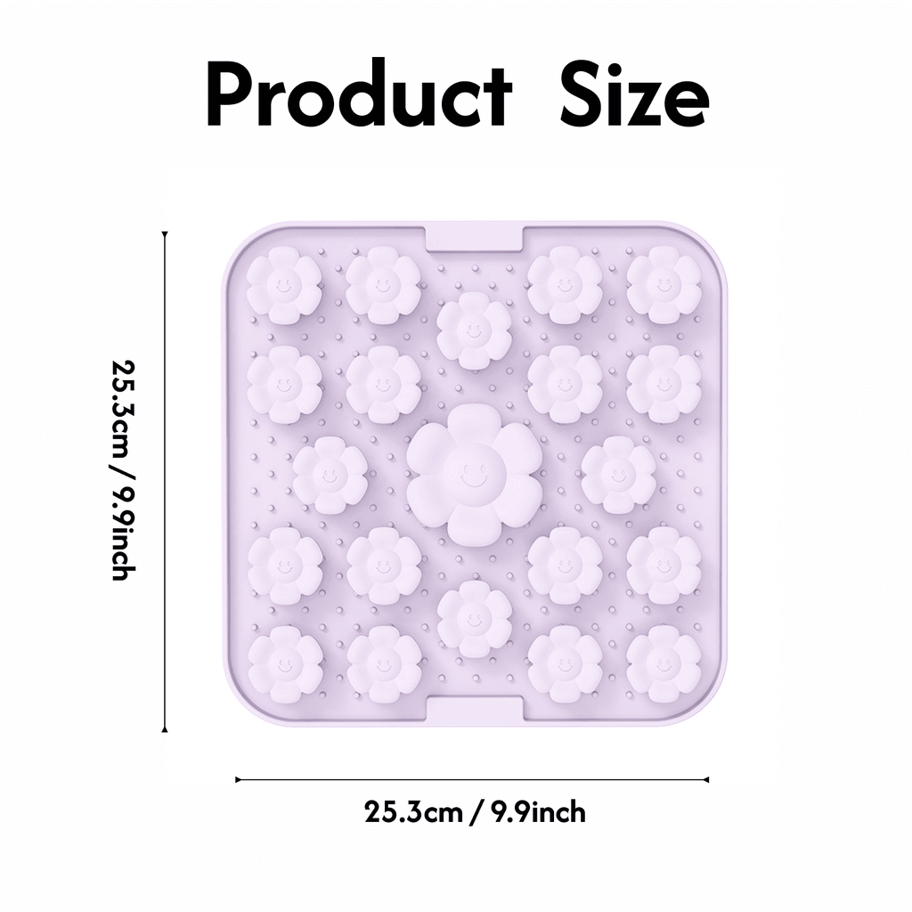 Flower-shaped silicone dog sniffing bowl