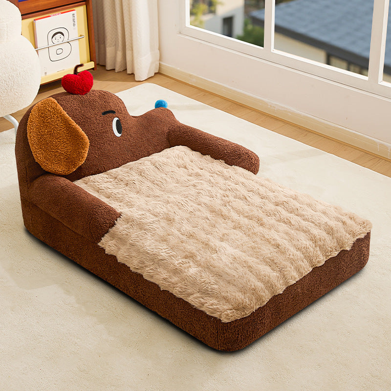 Cozy Plush Nest Dachshund-Shaped Washable dog Bed