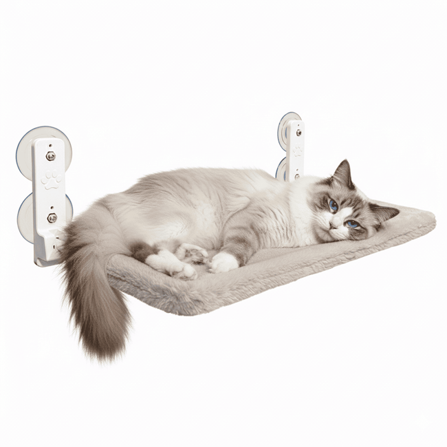 Sturdy Suction Cup Cat Hammock for Window Sunbathing Main Image
