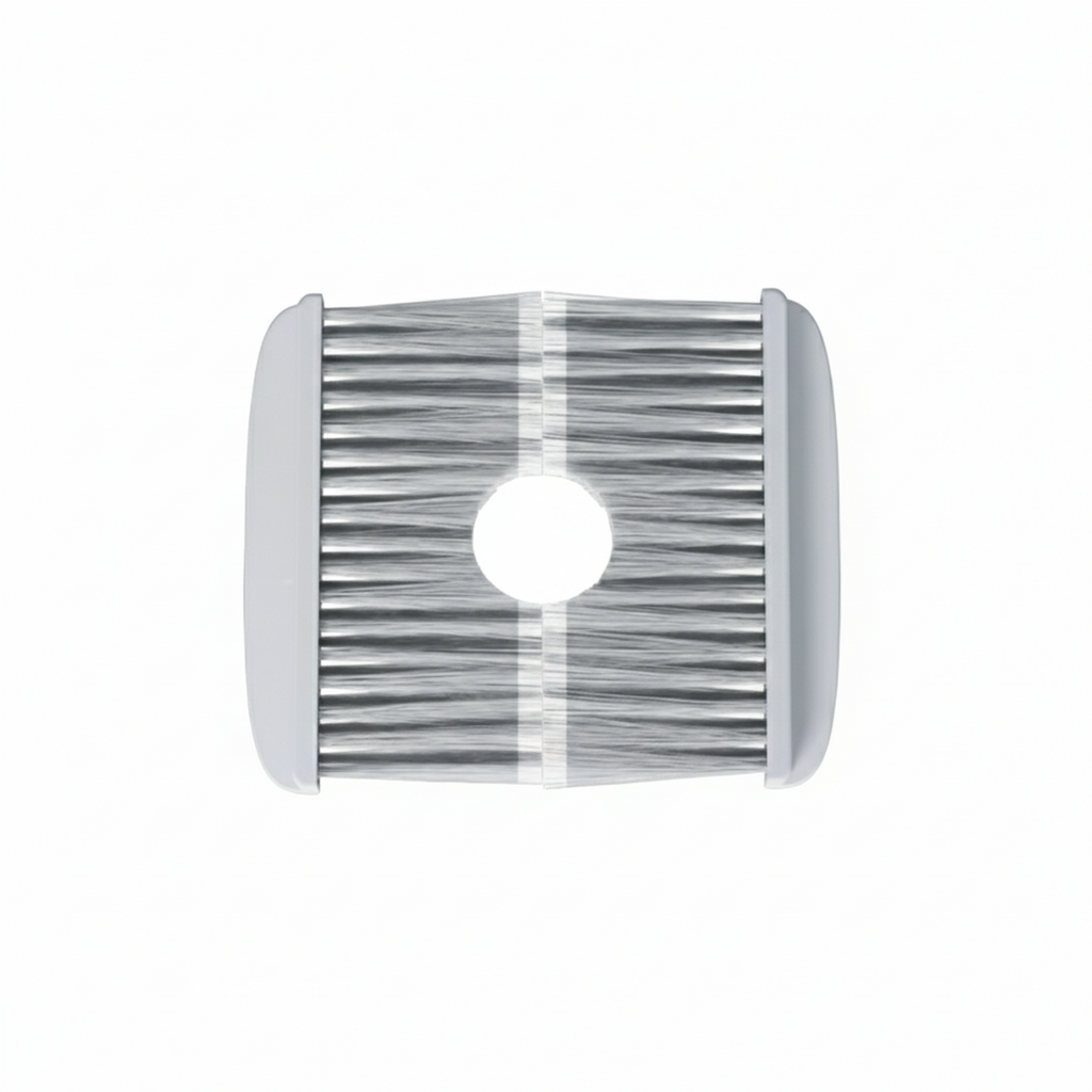 Automatic cleaning cat door brush for litter box entrance