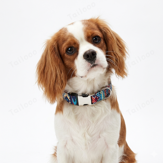 Bohemian Floral Dog Collar - Durable Comfort for Pets （Ethnic Elements） Main Image