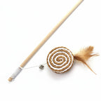 Interactive Feather & Bell Play Sticks Cat Teaser Wand Toys