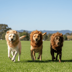 Lion Mane Dog Costume – Realistic Pet Wig for Dogs & Cats | Adjustable Halloween, Party, and Cosplay Pet Headwear