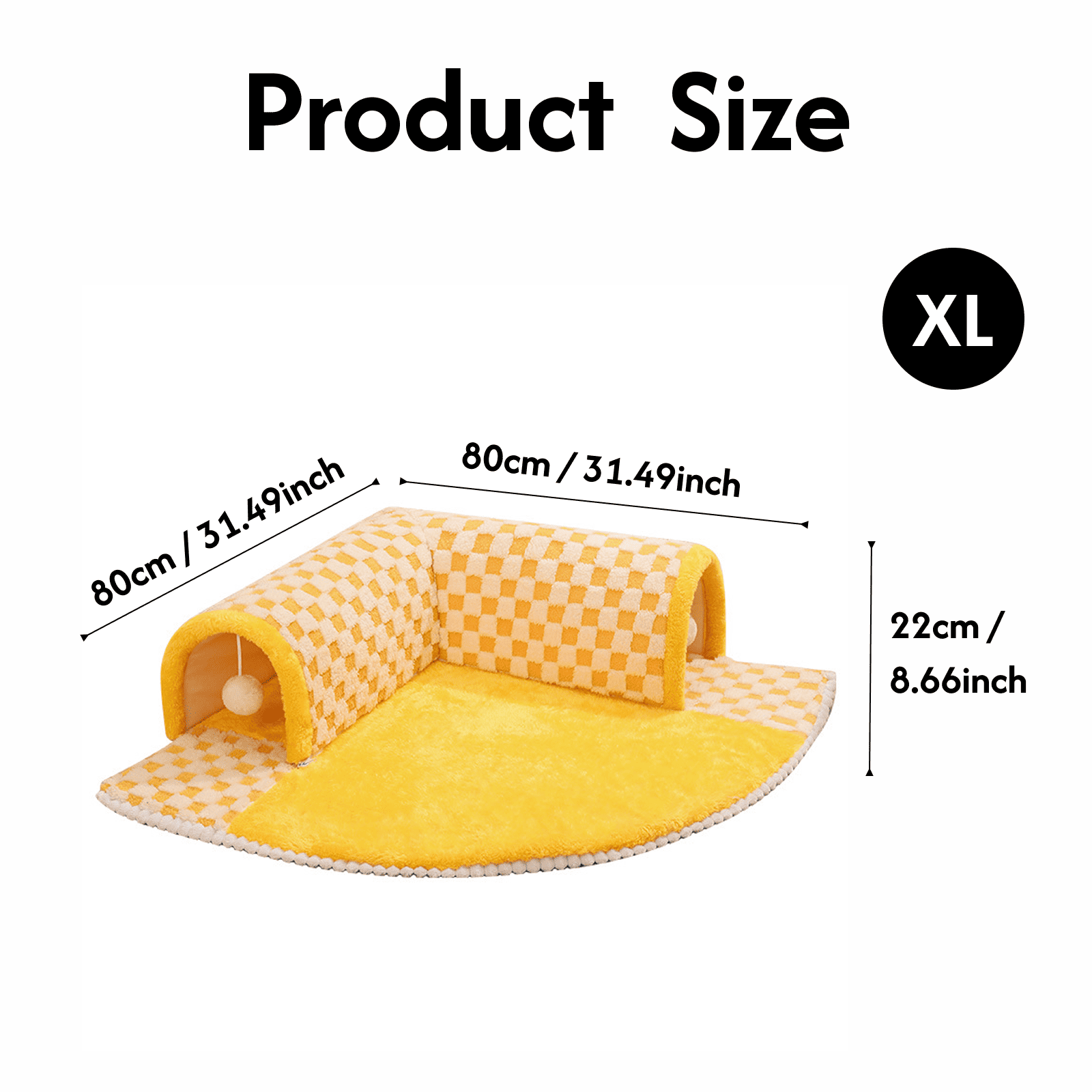 Washable & CozyAll-Season Cat Tunnel Bed