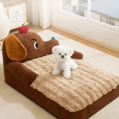 Dachshund-Shaped Washable Pet Bed — All-Season Cozy Plush Nest For Small & Medium Dogs & Cats