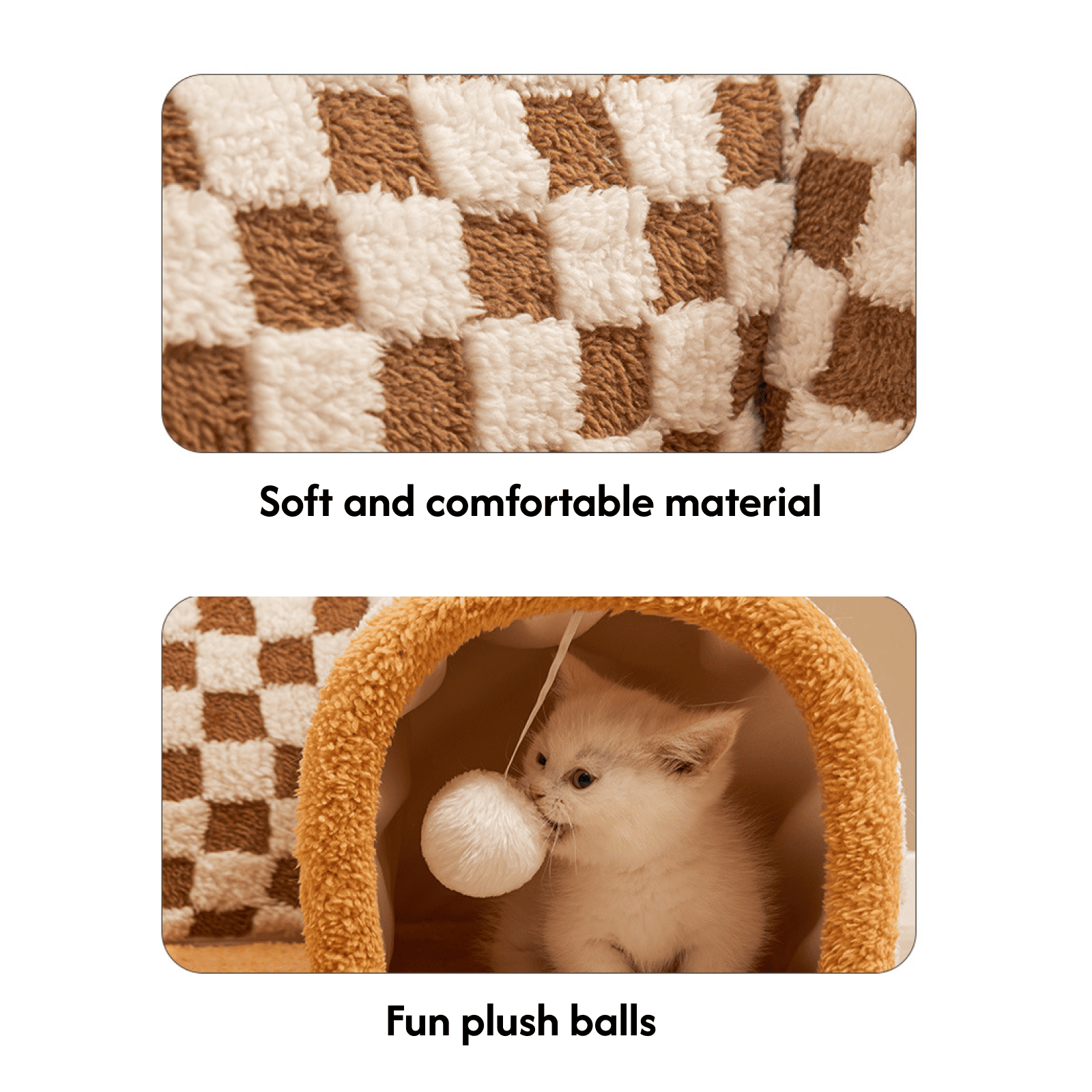 Washable & CozyAll-Season Cat Tunnel Bed
