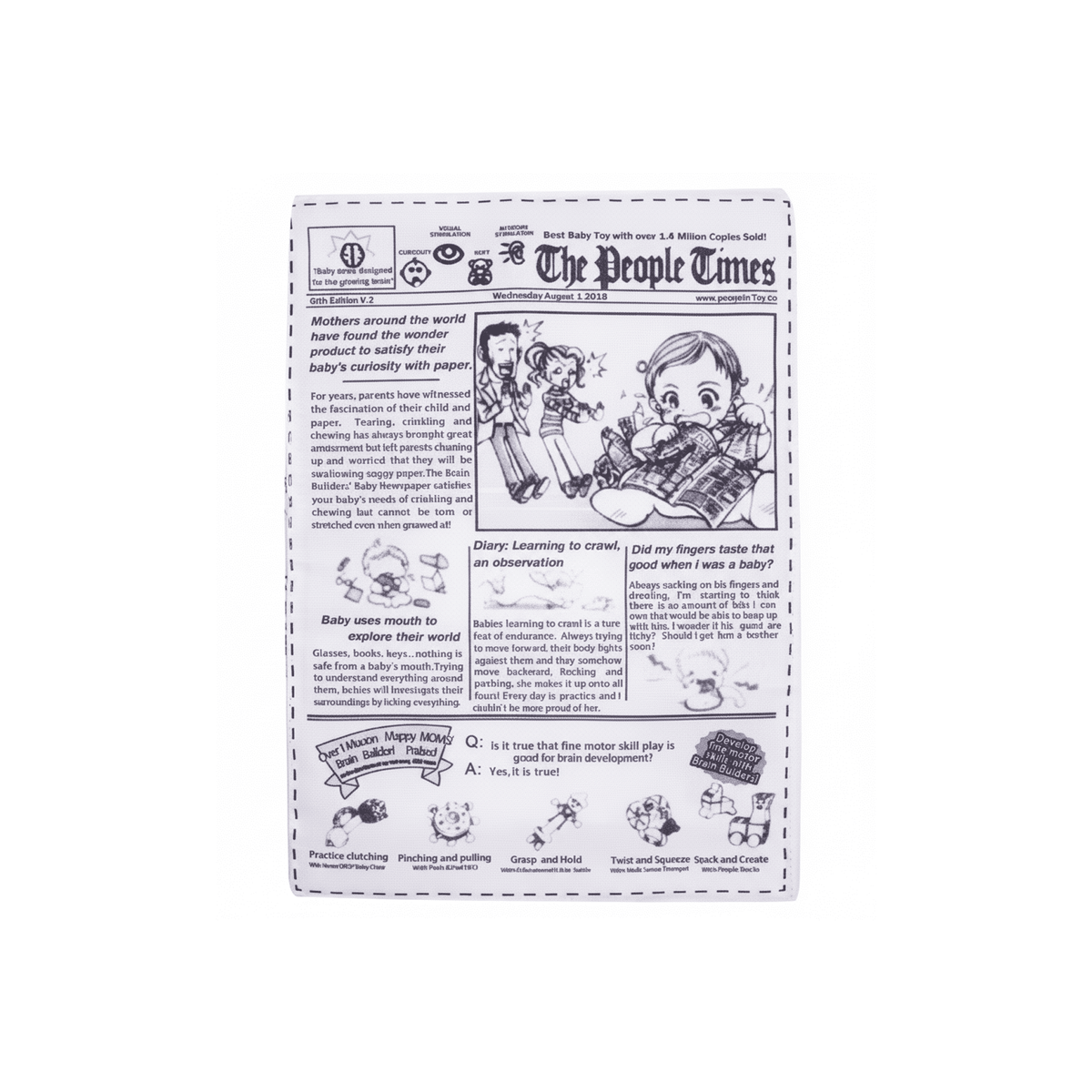 Crinkle Newspaper Style Pet Toy – Eco-Friendly Rustle Chew Toy for Dogs & Cats | Interactive Play & Owner Bonding