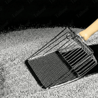 Heavy Duty Stainless Steel Cat Litter Scoop with Wooden Handle