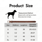 Woven Cotton & Leather Dog Collar– Adjustable, Soft & Durable Design（Ginger Yellow）