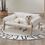 Luxury Wooden Frame Pet Sofa Bed, Suitable for Cats and Dogs