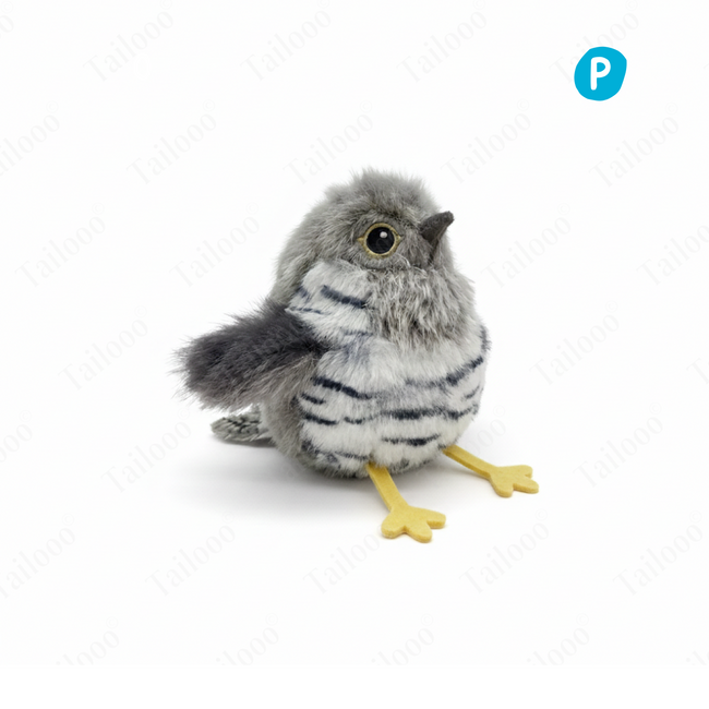 Flying bird cat toy with interactive flapping wings and realistic chirping sound for indoor cats. Hover Image