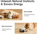 Multi-angle view of the white flying bird cat toy showing streamlined design and lifelike feather texture for enhanced durability.