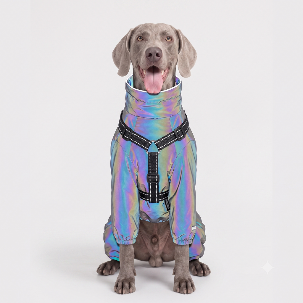 Waterproof Full-Body Dog Rain Coat · Holographic