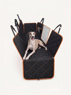 Dog Car Seat Cover with Hard-Bottom Extender · Orange