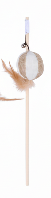 Interactive Cat Teaser Wand Toy – Pumpkin Hover Image